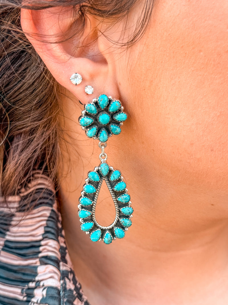 Tear Drop Turquoise Earrings