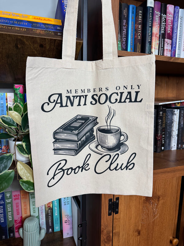 Anti Social Bookclub Tote Bag