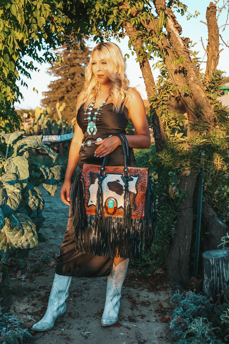 The Nashville Gunner Tote (With Fringe) a Haute Southern Hyde by Beth Marie Exclusive