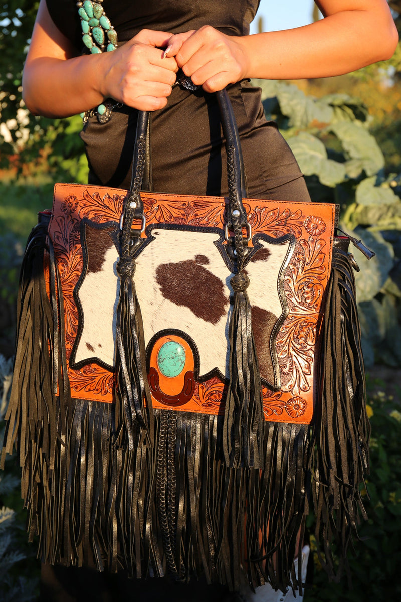 The Nashville Gunner Tote (With Fringe) a Haute Southern Hyde by Beth Marie Exclusive