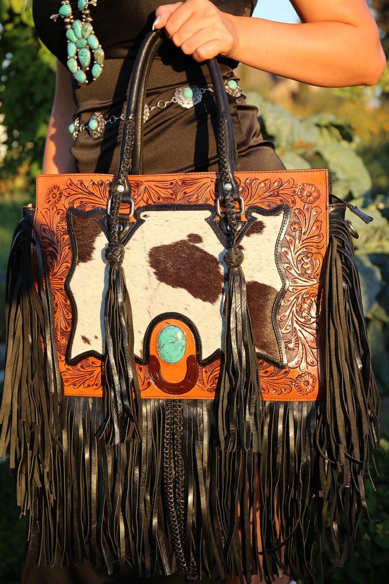 The Nashville Gunner Tote (With Fringe) a Haute Southern Hyde by Beth Marie Exclusive