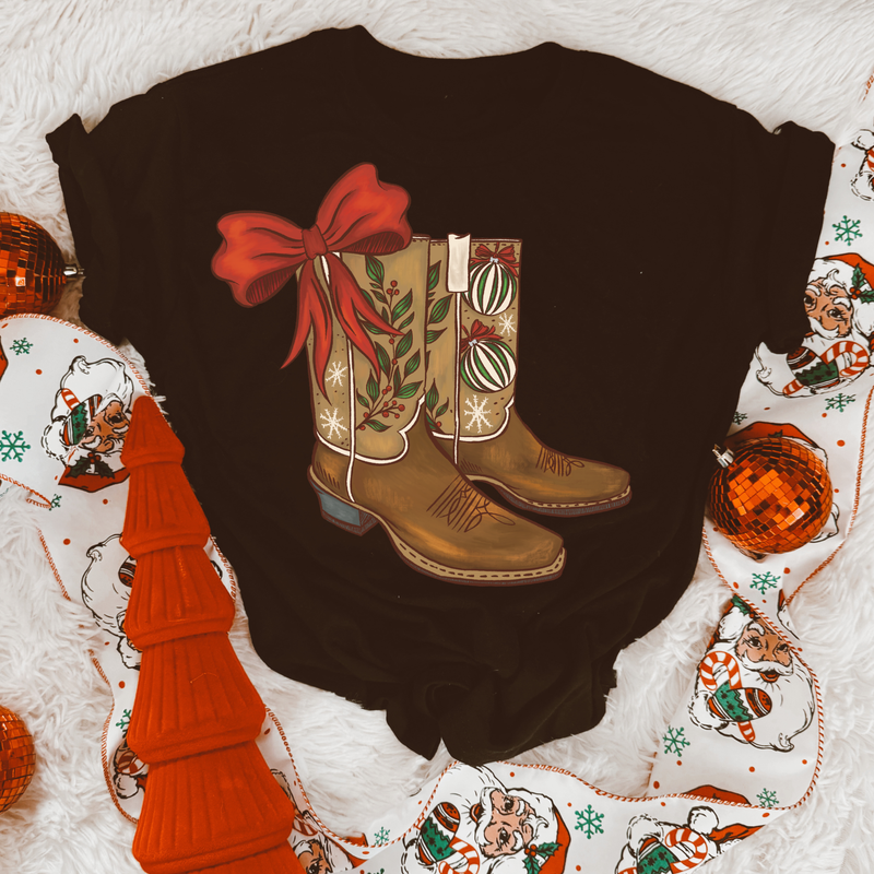 Christmas Boots tee