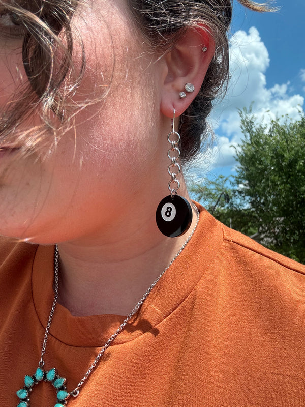 Eight Ball Earrings