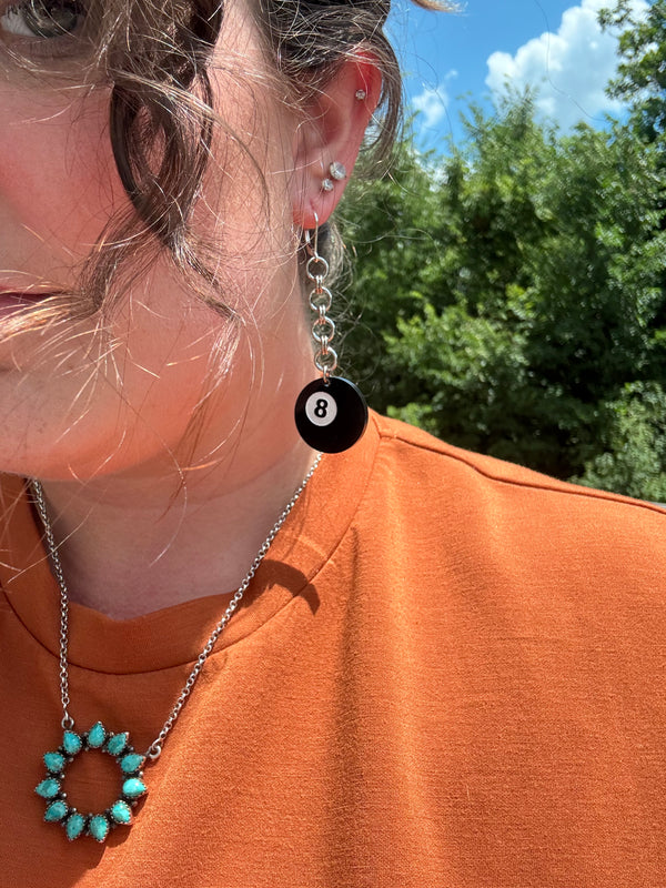 Eight Ball Earrings