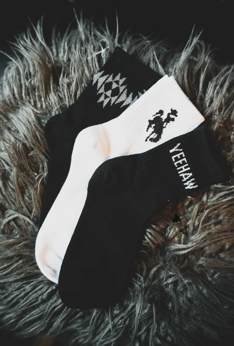 Sock em Silly Sock Set-Black