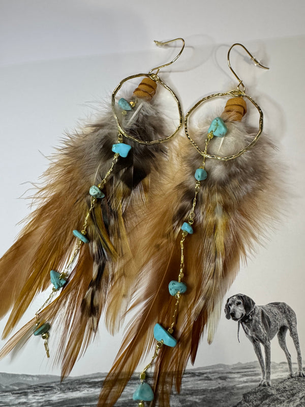 Boho Feathers Earrings