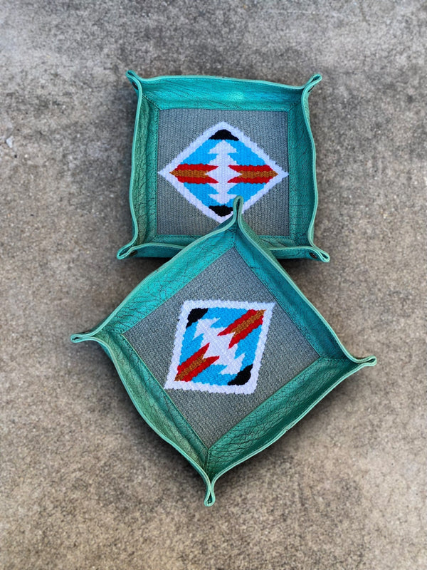 Mini Tray Turquoise Aztec Saddle