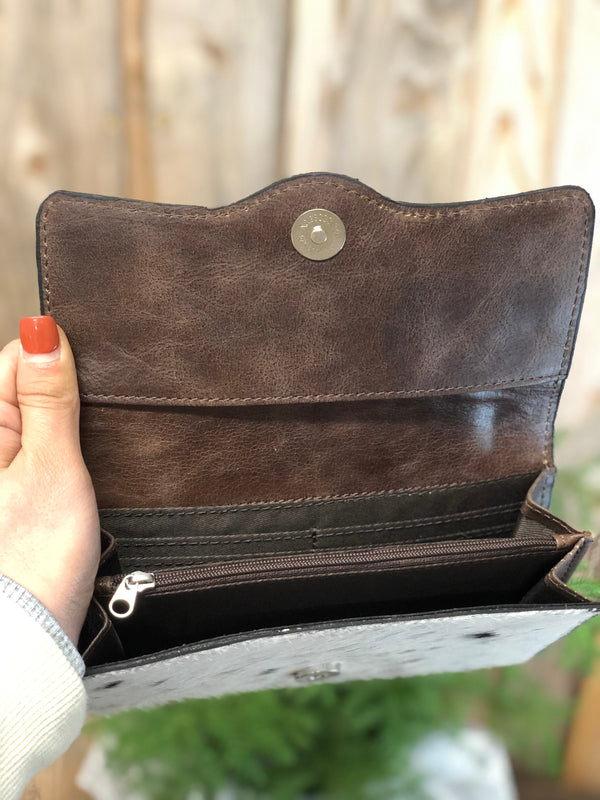Carrying Cowhide Tooled Leather Women's Wallet