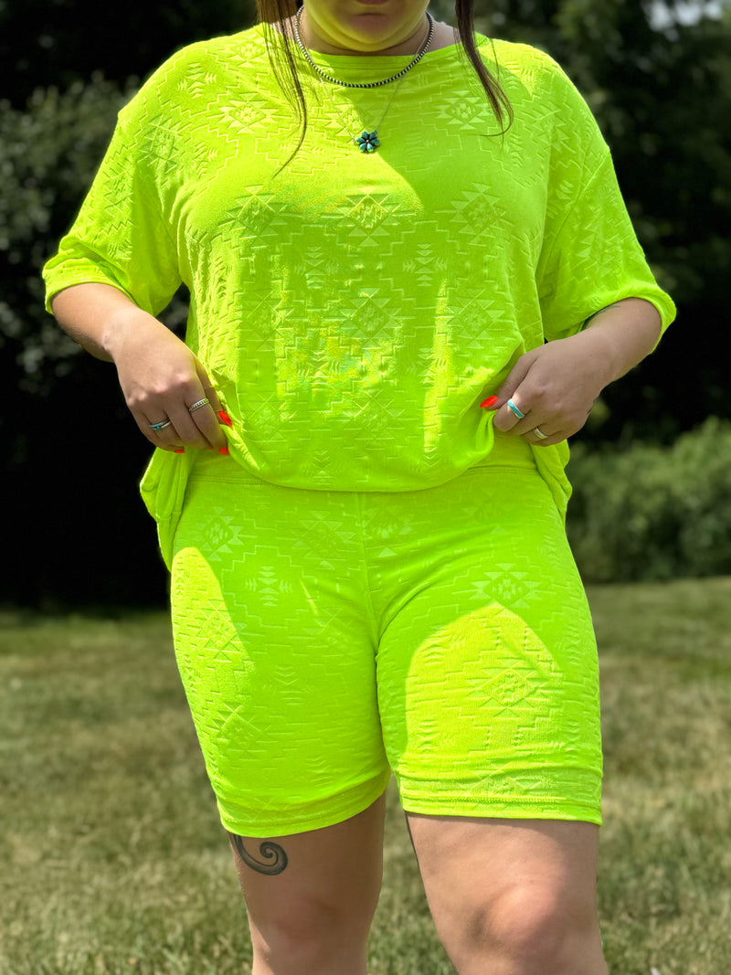 Chillville Biker Shorts *Highlighter*