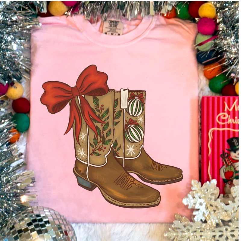 Christmas Boots tee