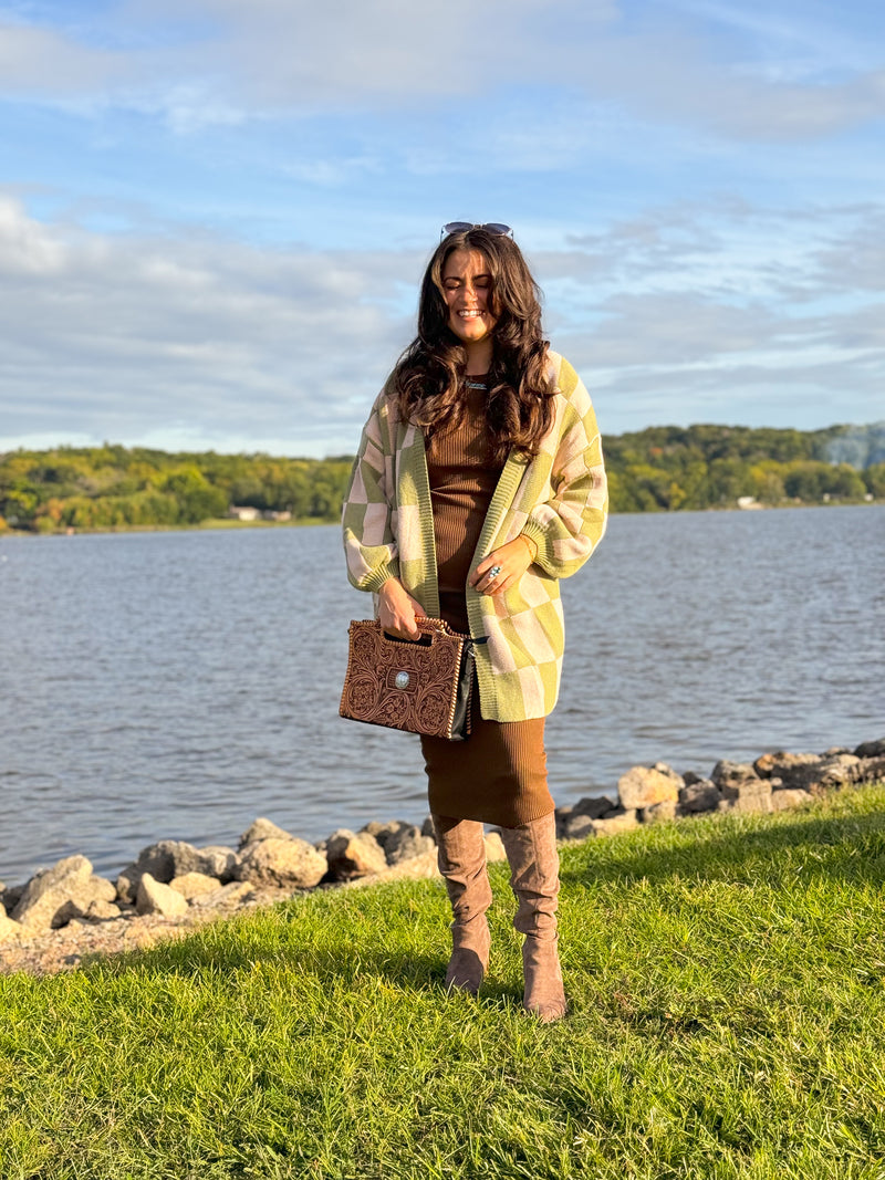 Ophelia Checker Cardigan