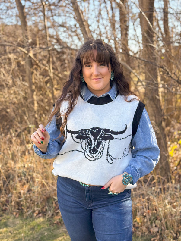 Lasso The Longhorn Sweater Vest