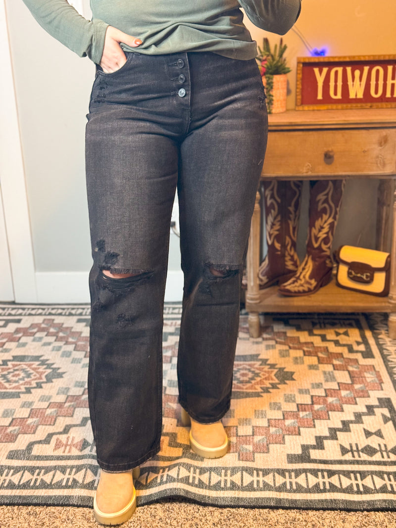 Jane High Rise Straight Denim Jeans