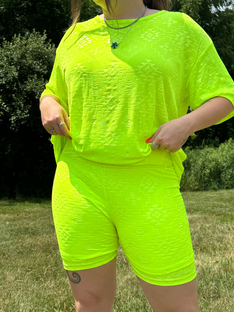 Chillville Biker Shorts *Highlighter*