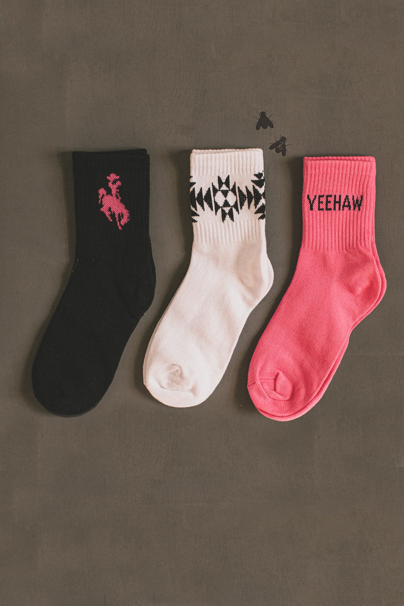 Sock em Silly Sock Set-Pink