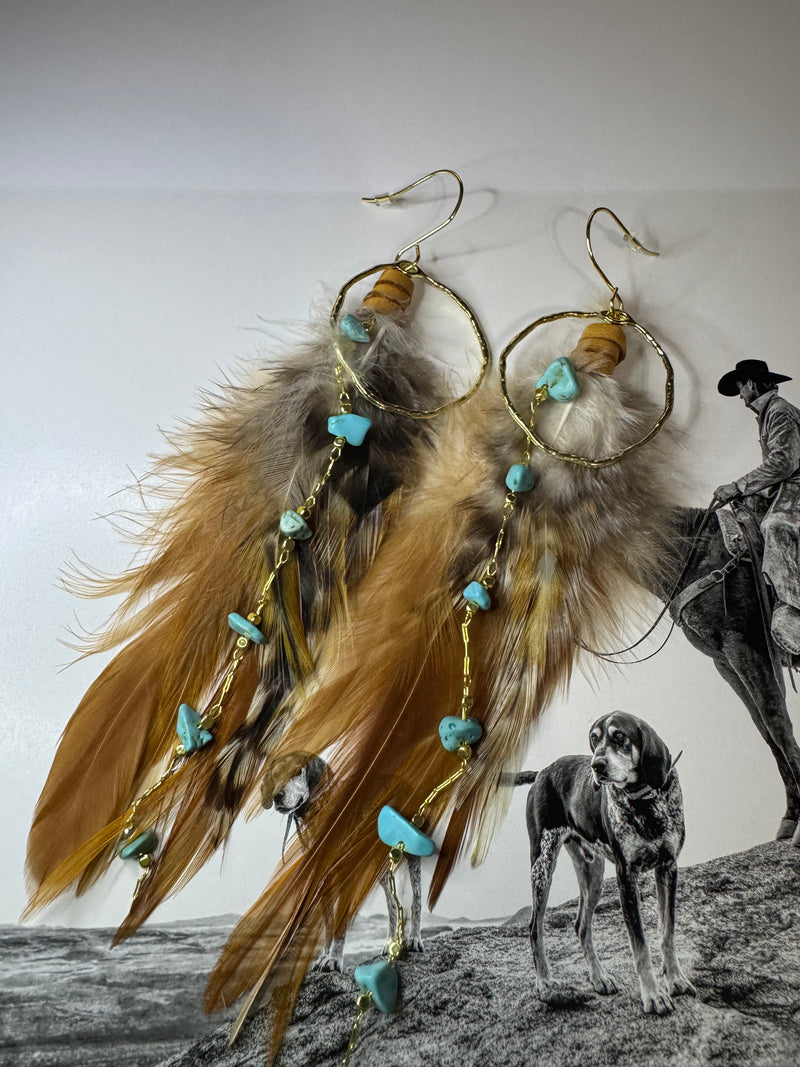 Boho Feathers Earrings