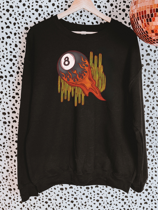 8 Ball of Fire Crewneck