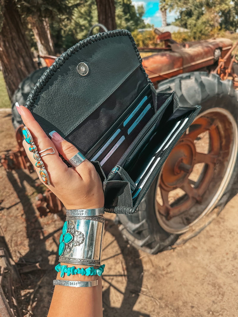 The Elva Wallet (Black Leather) Wallet a Haute Southern Hyde by Beth Marie Exclusive