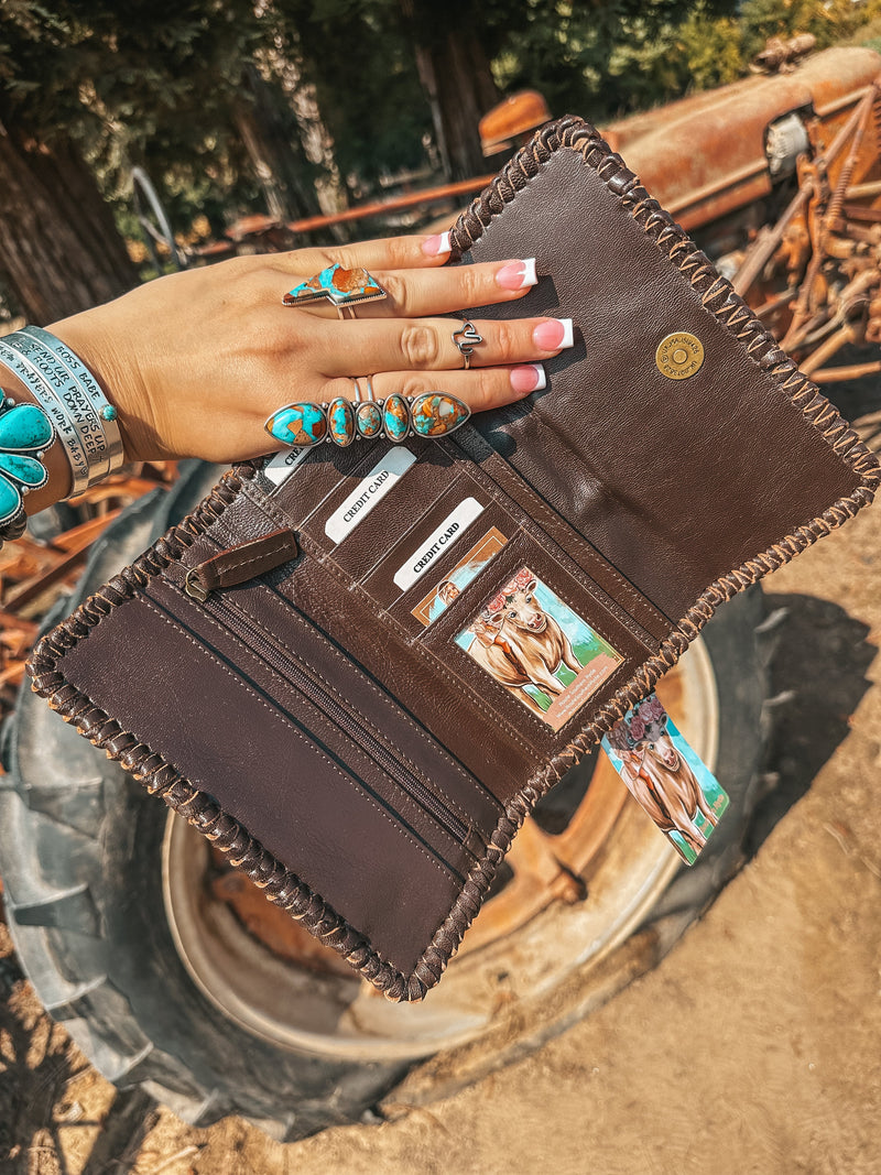 The Brown Full Ryder Wallet a Haute Southern Hyde by Beth Marie Exclusive