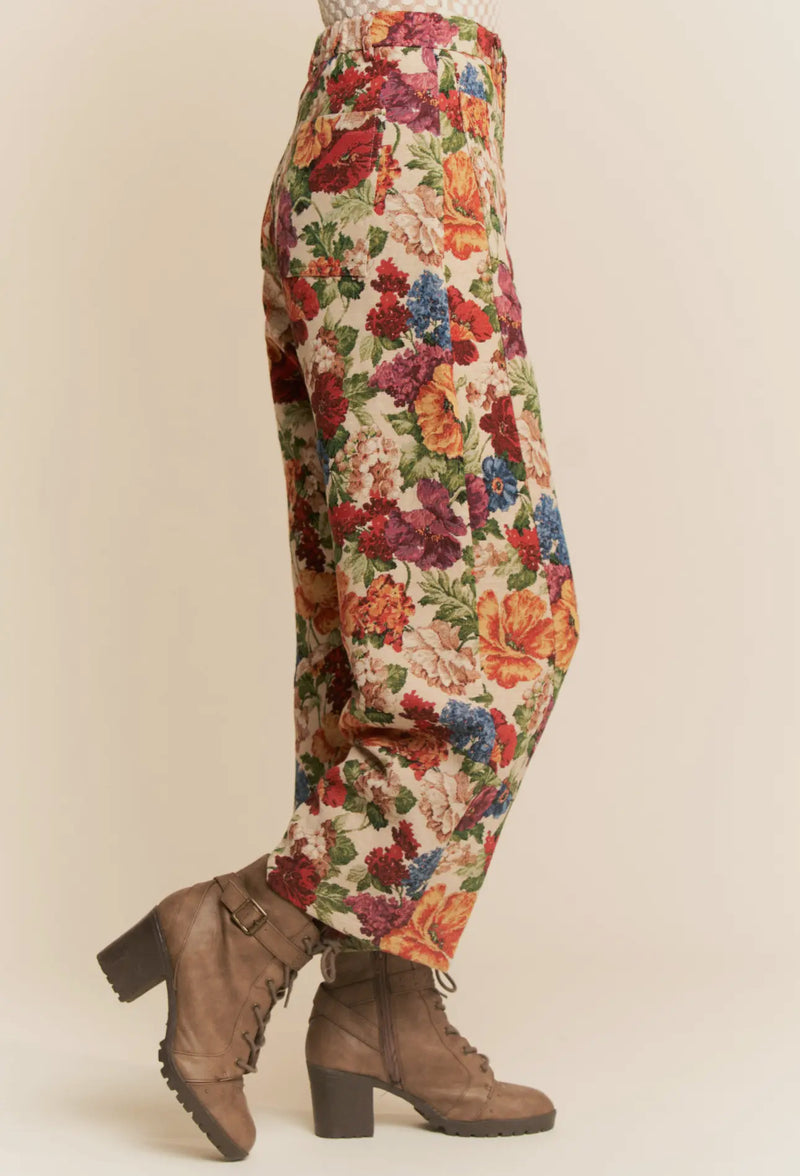 Flower Power Barrel Pants