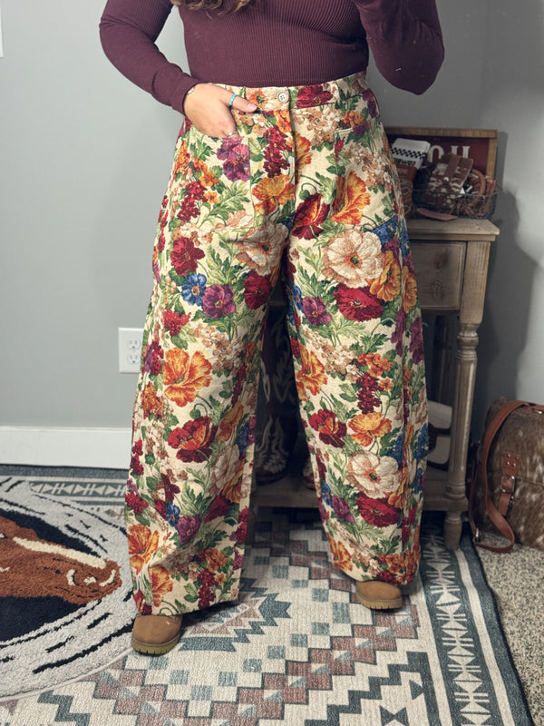 Flower Power Barrel Pants