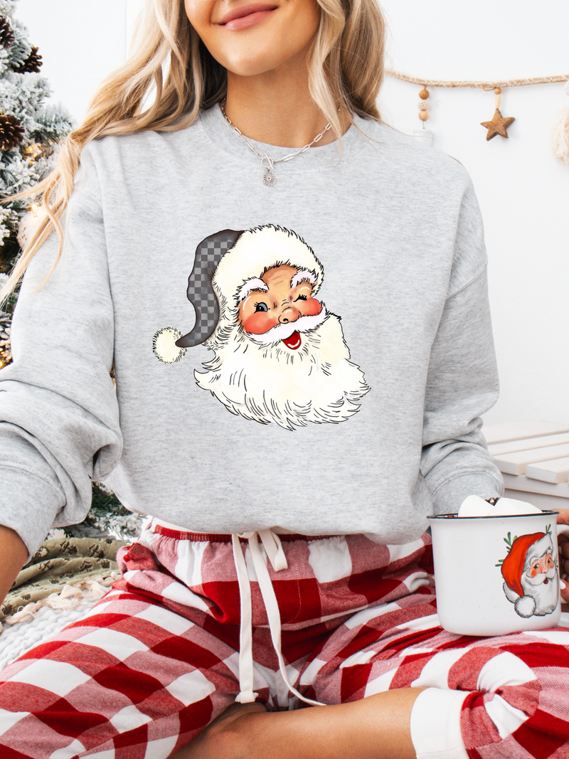 Checker Santa Crewneck