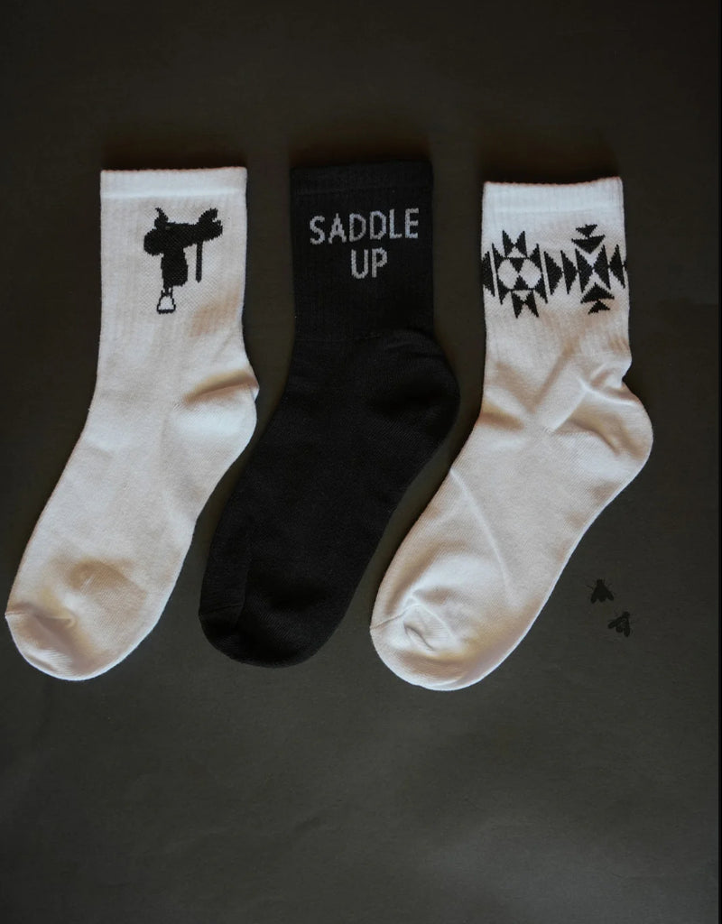 Sock em Silly Sock Set-Saddle