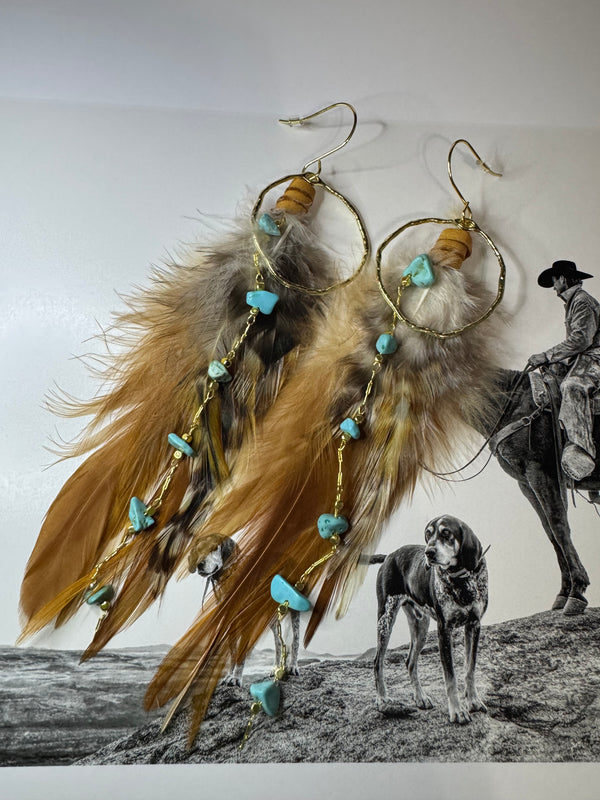 Boho Feathers Earrings