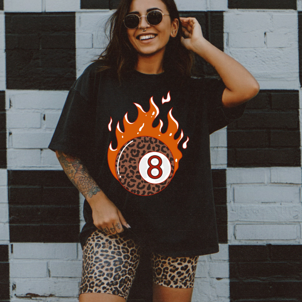 Flamin 8 ball Tee