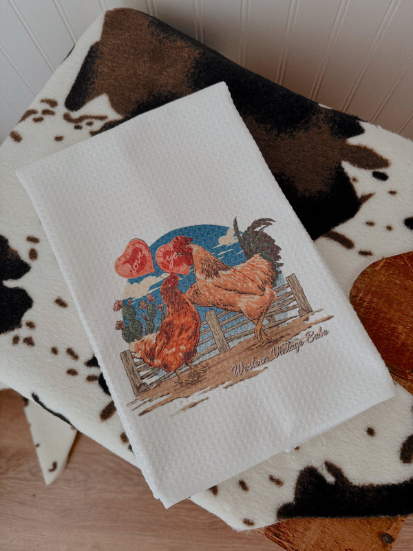 LOVE YOU CHICKS TEA TOWEL
