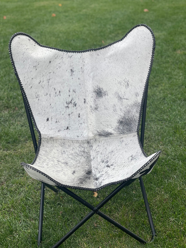 Black Cowhide Butterfly Chair #2