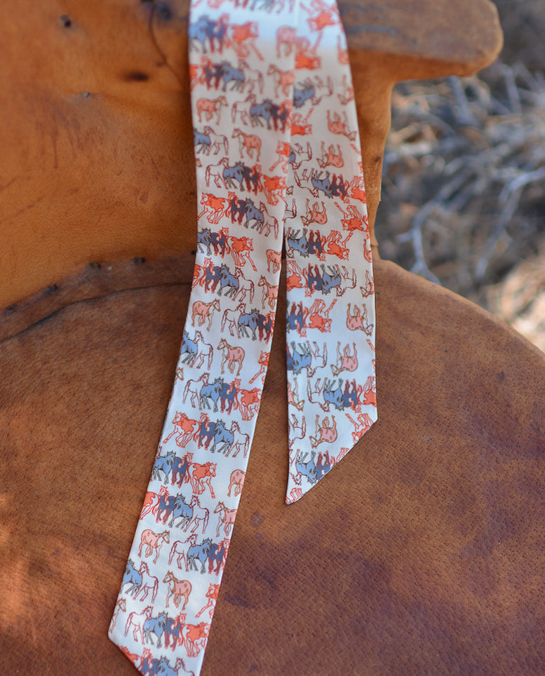Mustang Meadows Silk Twilly Cowgirl Scarf