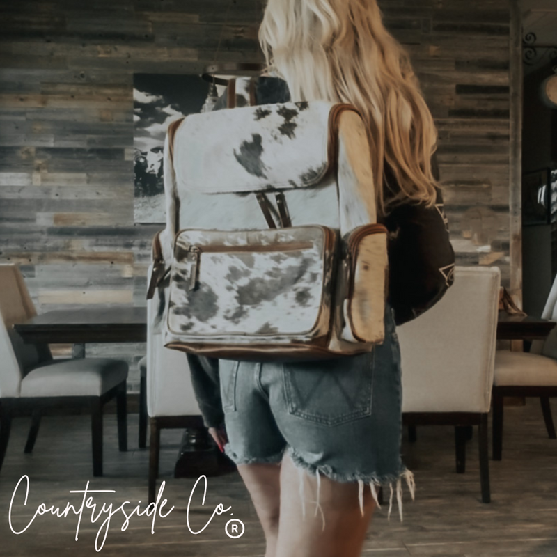 Boulder Cowhide Conceal Carry Backpack Bag by Countryside Co.