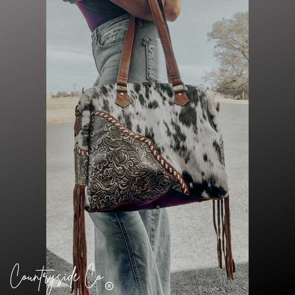 Laramie Cowhide Tooled Leather Concealed Carry Bag, Summer Edition Limited Made