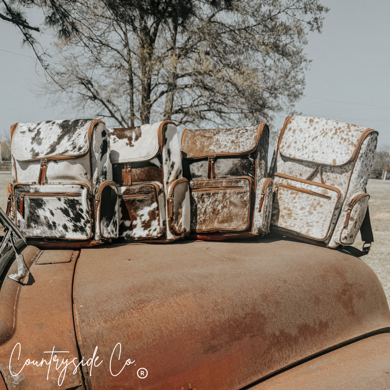 Boulder Cowhide Conceal Carry Backpack Bag by Countryside Co.