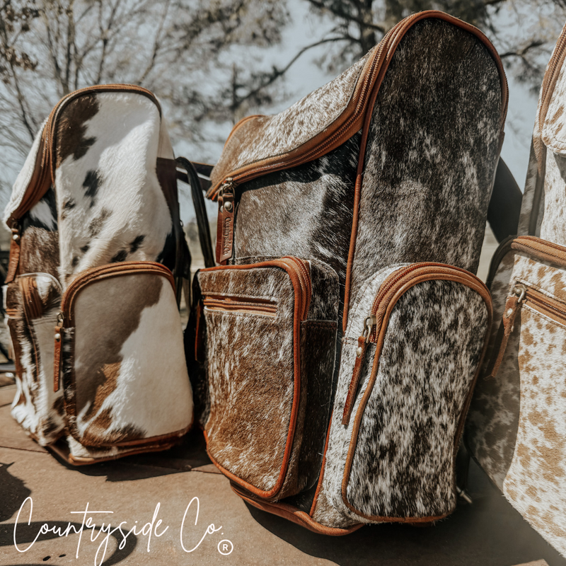 Boulder Cowhide Conceal Carry Backpack Bag by Countryside Co.