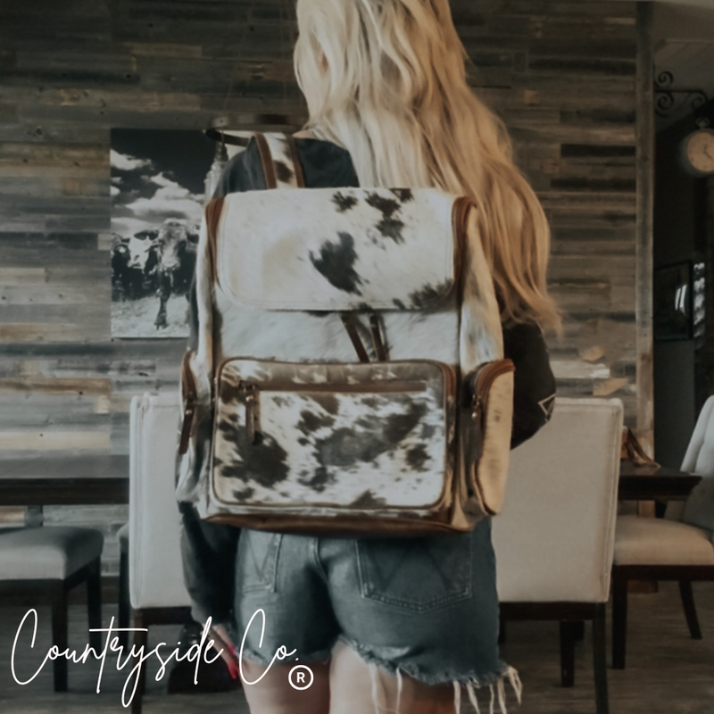 Boulder Cowhide Conceal Carry Backpack Bag by Countryside Co.