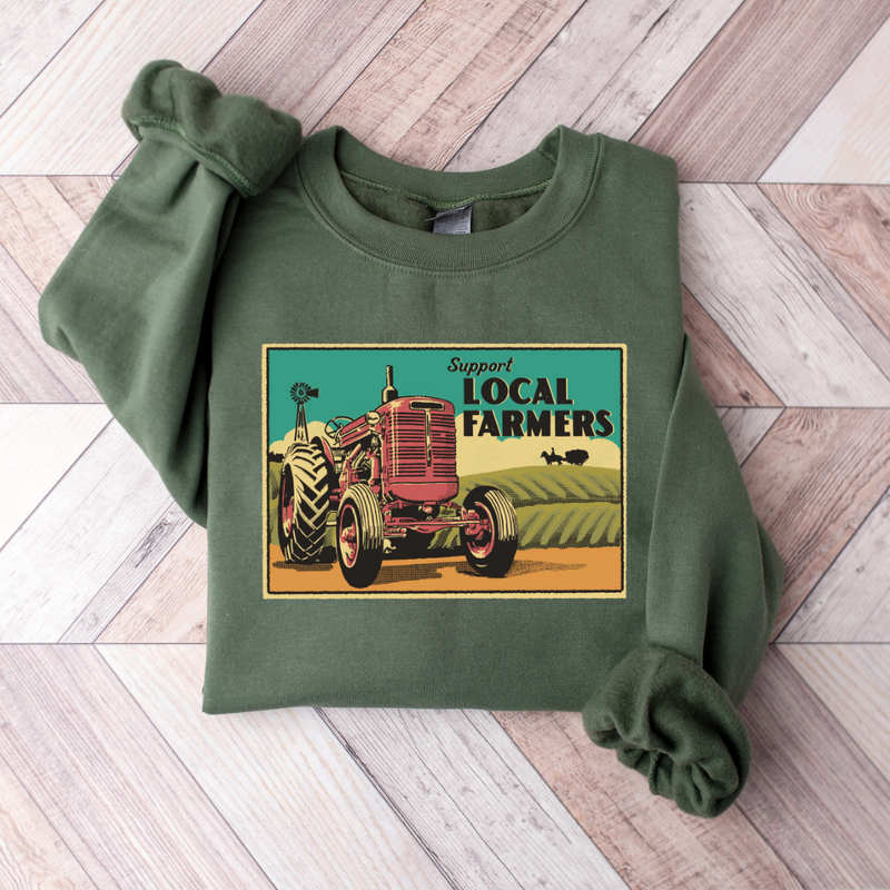 Support Your Local Farmers Crewneck