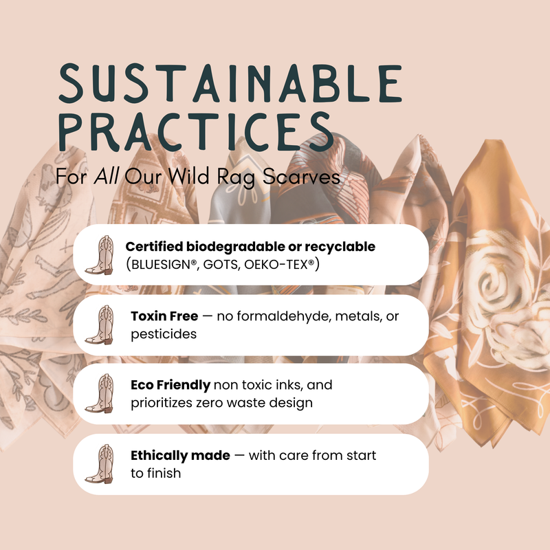 Western Saddle in Arena Brown Cowgirl Silk Scarf Wild Rag