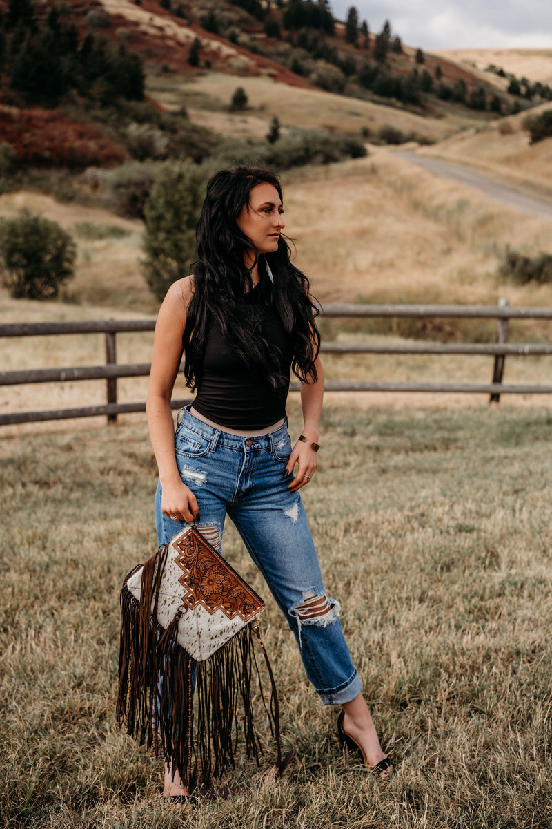The Lancaster Purse (Gold Foil/White Hyde) a Haute Southern Hyde by Beth Marie Exclusive