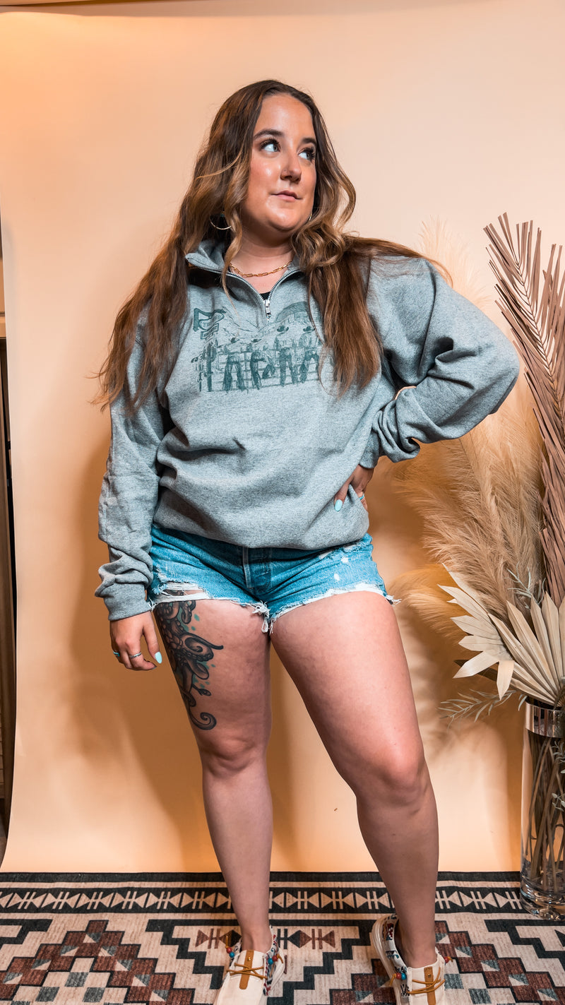 Cowboy 1/4 Zip Sweatshirt