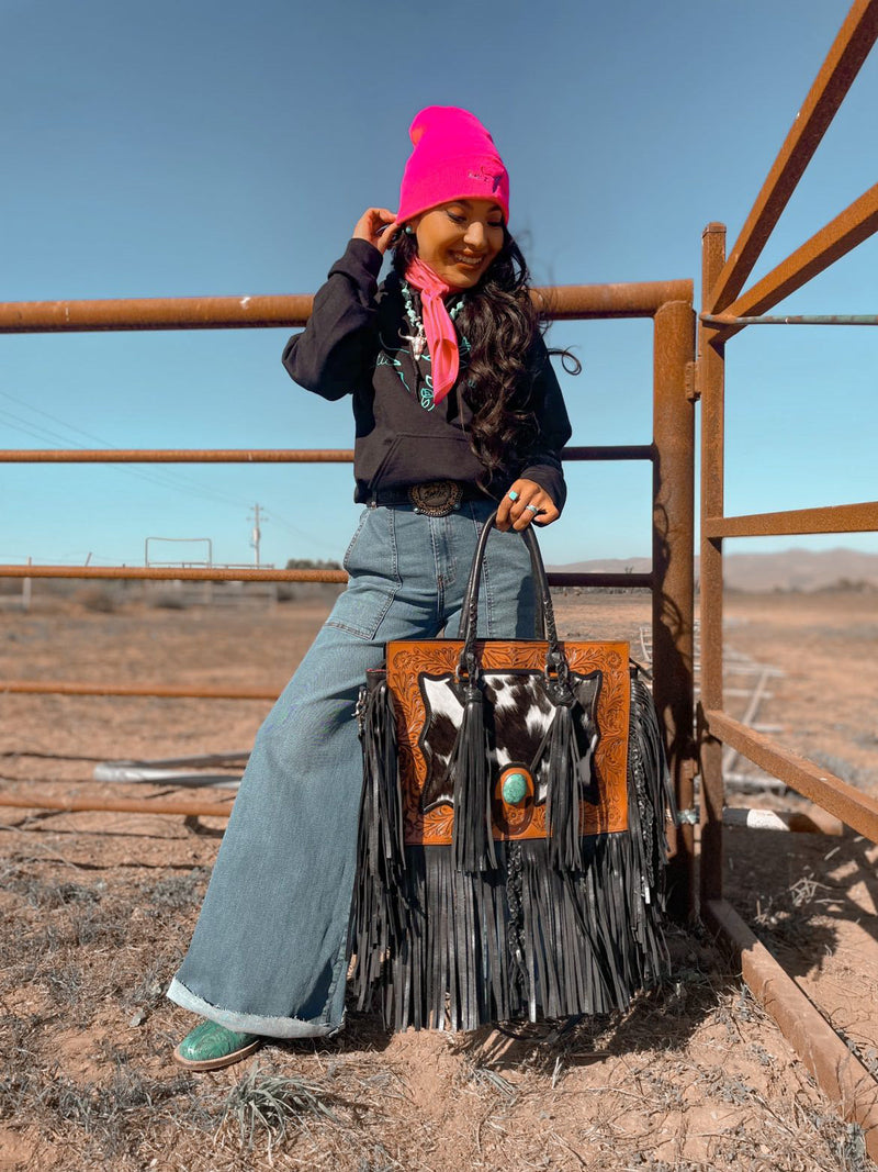 The Nashville Gunner Tote (With Fringe) a Haute Southern Hyde by Beth Marie Exclusive