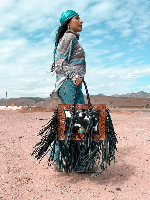 The Nashville Gunner Tote (With Fringe) a Haute Southern Hyde by Beth Marie Exclusive