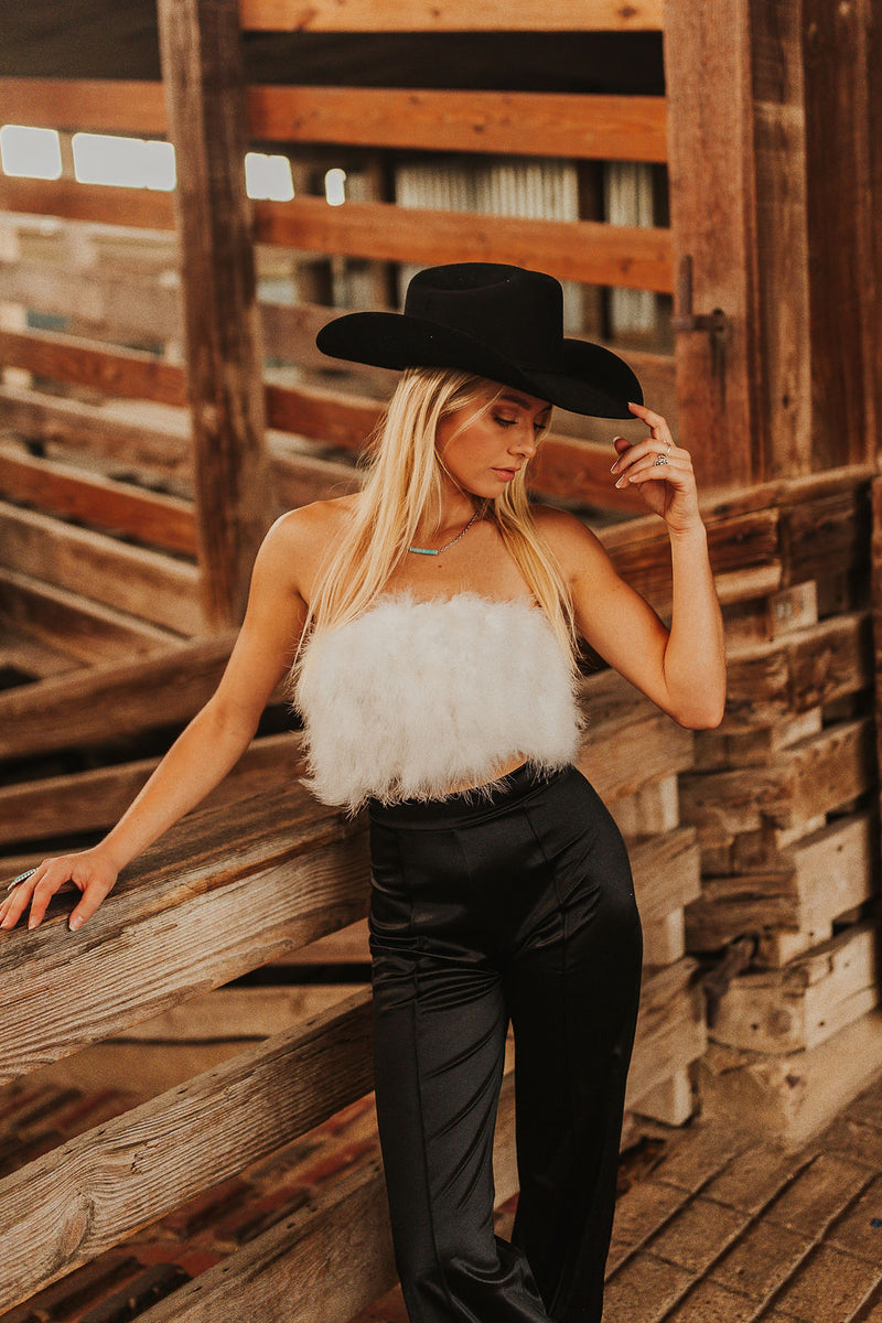 Ostrich Feather Tube Top