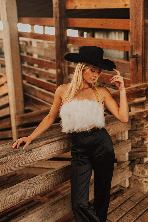 Ostrich Feather Tube Top