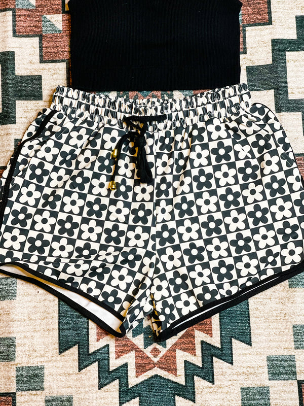 Daisy Checkered Shorts